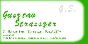 gusztav strasszer business card
